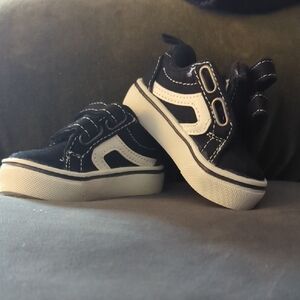 Wonder Nation Black and White Kids Sneakers